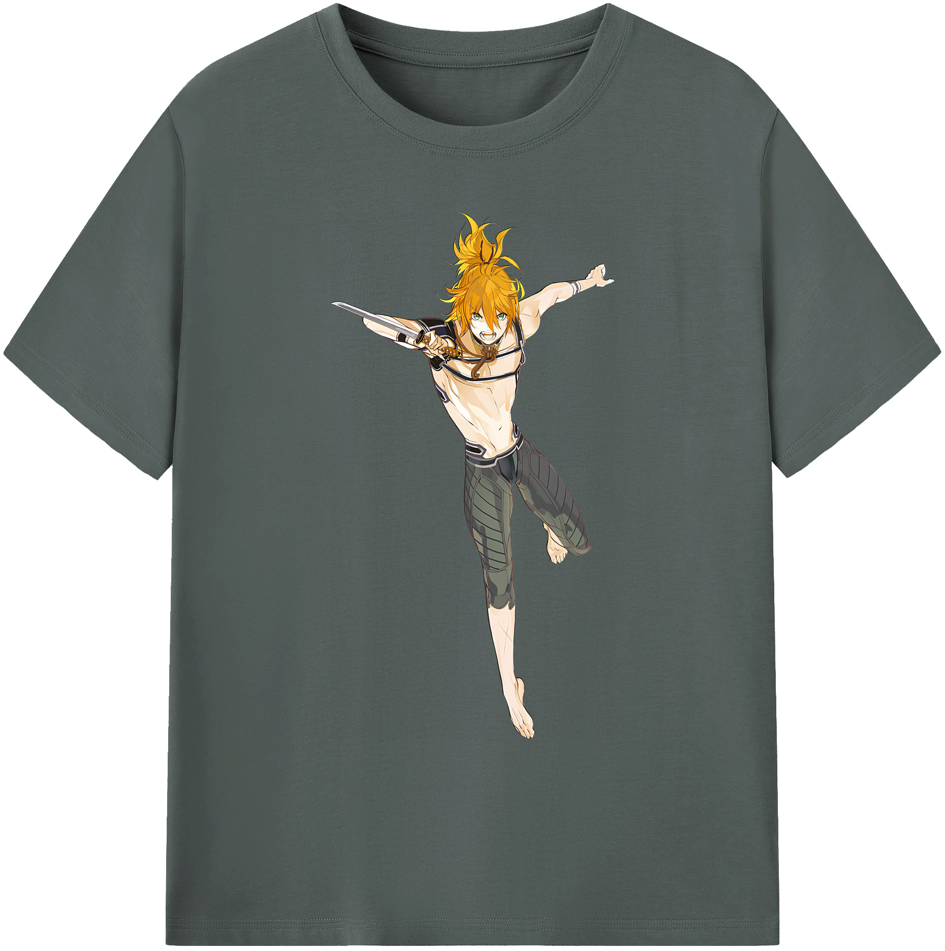 （画像用） 刀剣乱舞 Touken Ranbu 綿100％ メンズ半袖Tシャツ｜肌触りやわらか＆通気性